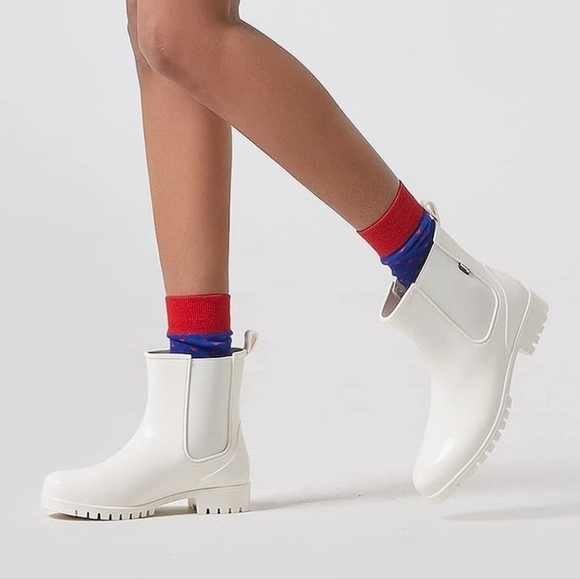 Planone Short White Chelsea Anit-Slipping Rain Boots EU Size 40 Size 9 US - Picture 2 of 11